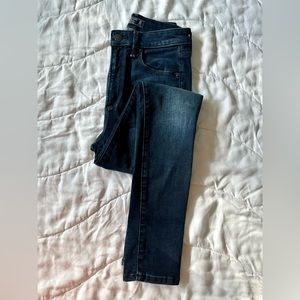 Dark blue Abercrombie skinny jeans.
